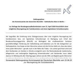 Screenshot Stellungnahme Bischöfe