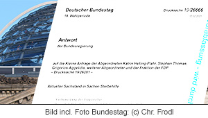 Bild: Aktueller Sachstand in Sachen Sterbehilfe - Antwort der Bundesregierung 12.02.2021