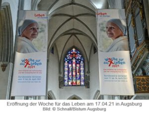 Eröffnung in Augsburg, Woche für das Leben, 17.04.2021